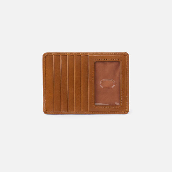Bellis Boutique HOBO Euro Slide Card Case Slip Passport Pocket ID Window Credit Card Slots Holder Zip Pocket Must Have Wallet Truffle Polished Leather