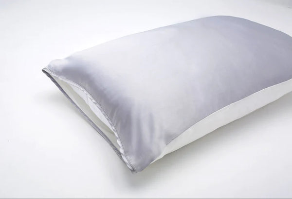 silked Gray Satin Pillow Sleeve