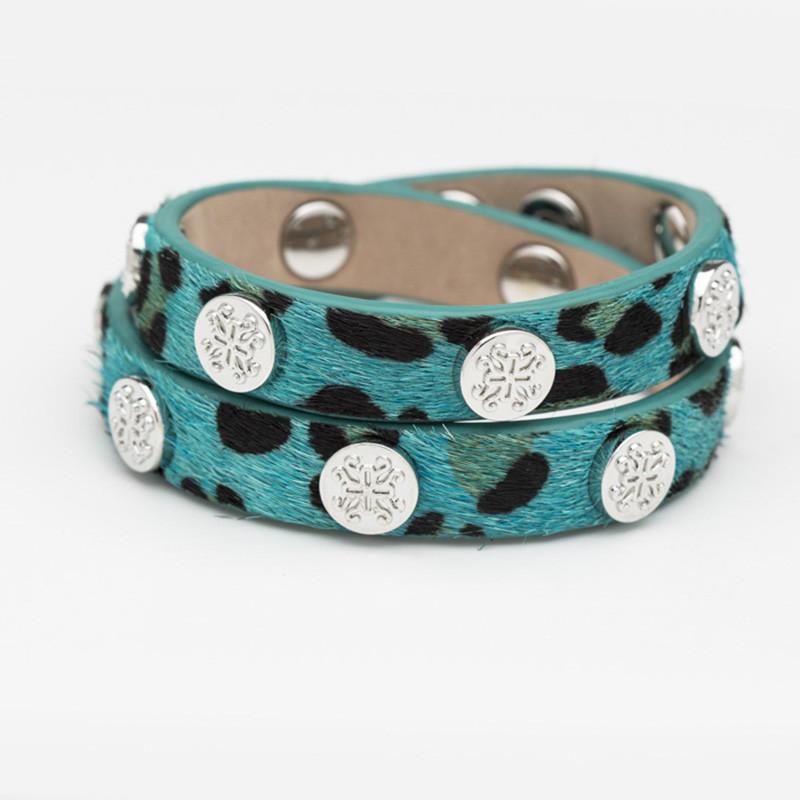 Rustic Cuff Meagen Calfskin Double Wrap Bracelet
