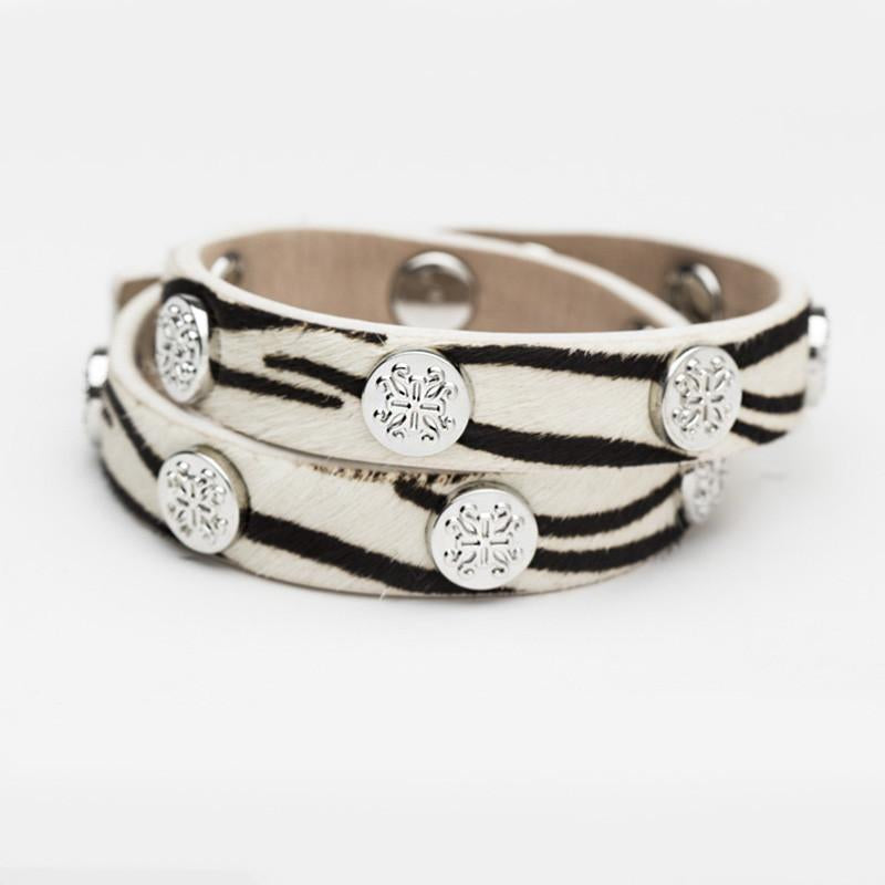 Rustic Cuff Meagen Calfskin Double Wrap Bracelet
