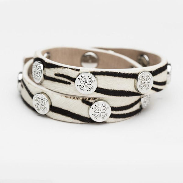 Rustic Cuff Meagen Calfskin Double Wrap Bracelet