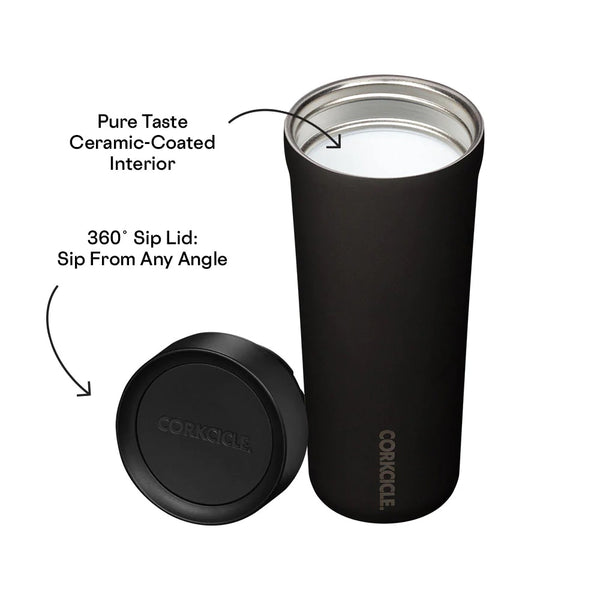 17 oz. Ceramic Gloss White Corkcicle Commuter Cup