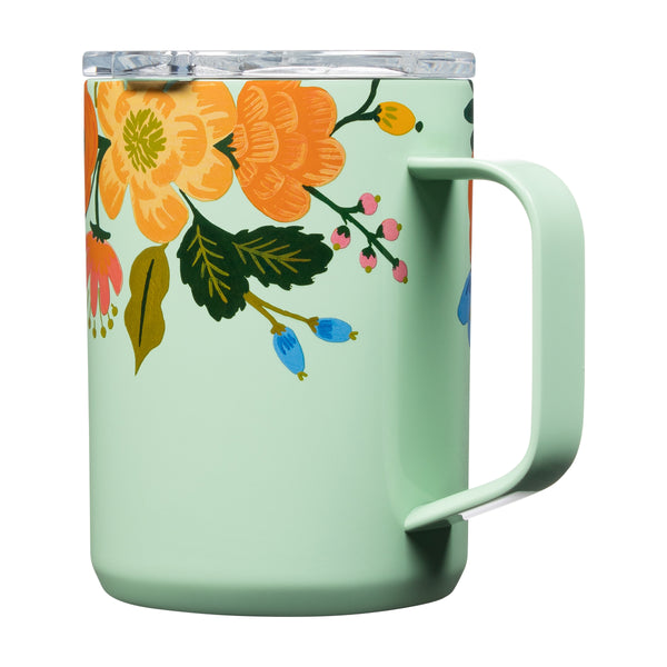 16 oz. Corkcicle Coffee Insulated Mug Gloss Mint Lively Floral