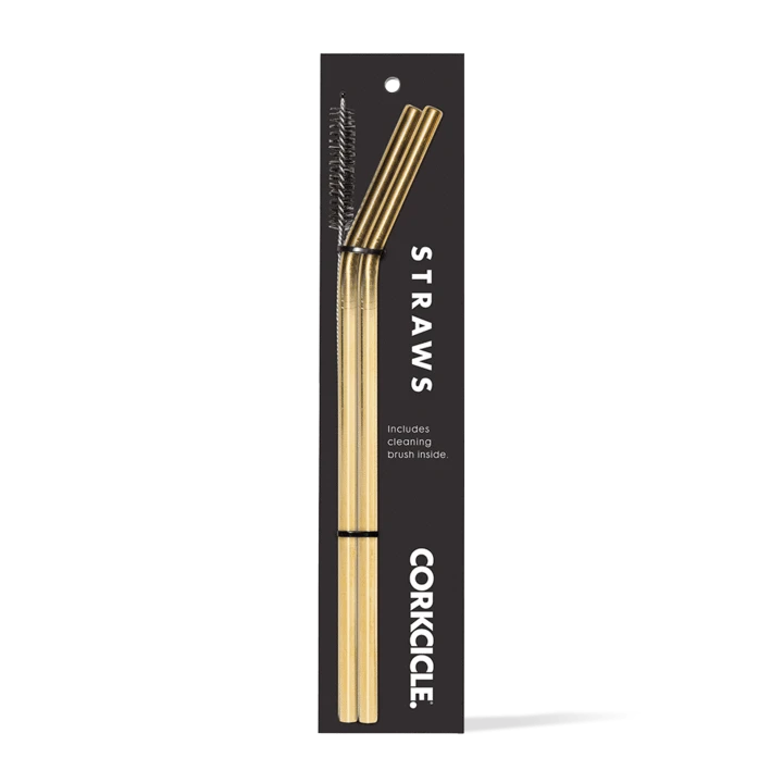 Gold Corkcicle Tumbler Straw 2-Pack