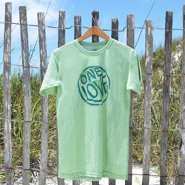 One Love Recycled Tee Green