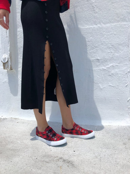 Blowfish Play Frayed Canvas Sneakers