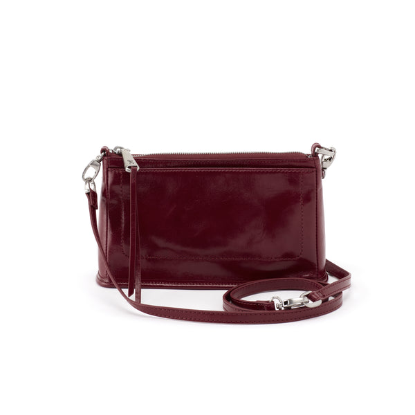 HOBO Cadence Crossbody Convertible Crafted in Polished Leather - Merlot