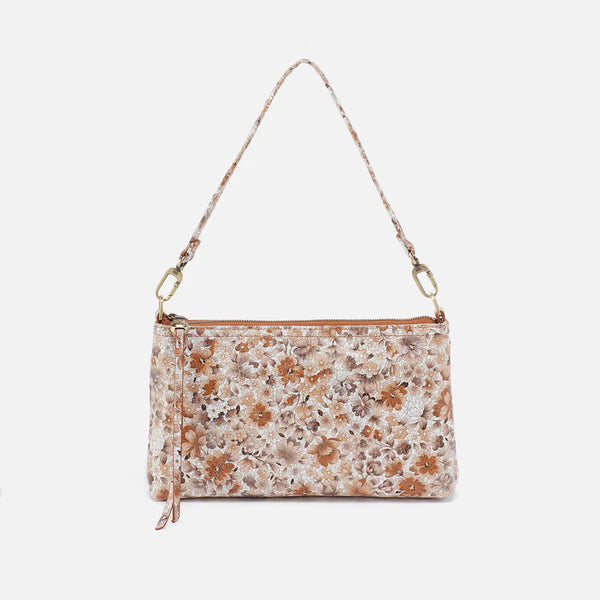 Darcy Crossbody In Printed Leather - Sepia Bloom