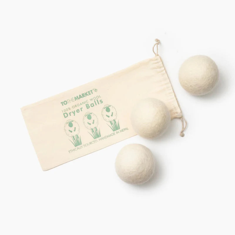 To The Market 100% Organic Dryer Balls - Set Of 3