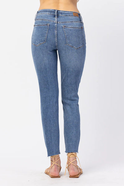 Judy Blue Sunflower High-Rise Relaxed Fit Jeans