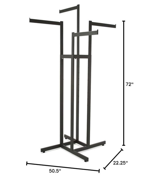 4-Way Clothing Rack with Straight Arms