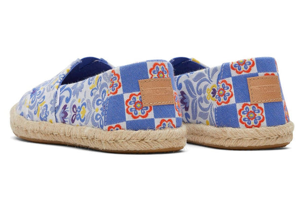 TOMS Blue Multi Mediterranean Jacquard Alpargata Slip-on Shoes