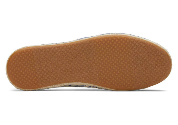 TOMS Twilight Blue Multi Wide Stripes Alpargata Slip-on Shoes