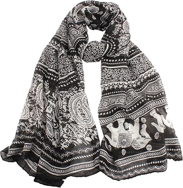 Coromose Print Long Scarf Pashmina