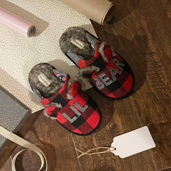 Dearfoams Unisex Lil Bear Slippers