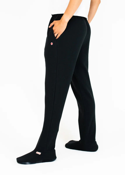 Feejays Black/Leopard Footed Sweatpants