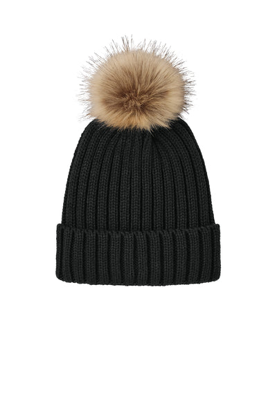 Port Authority Faux Fur Pom Beanie