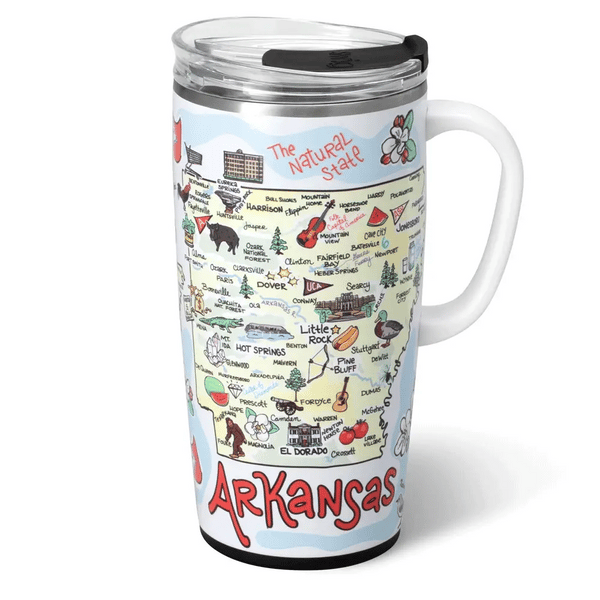 22 oz. Arkansas Swig Life Travel Mug