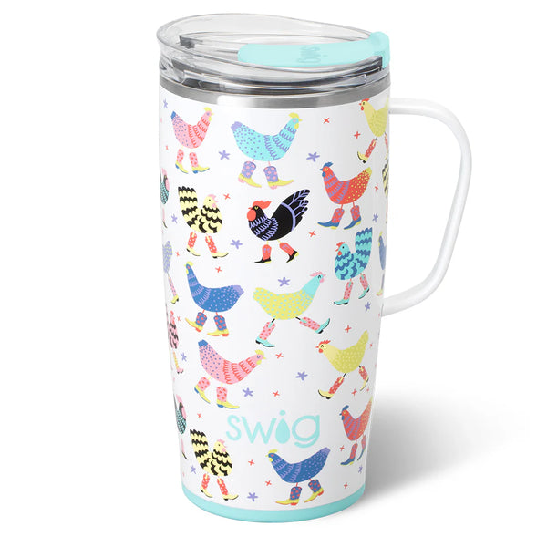22 oz. Funky Chicken Swig Life Travel Mug
