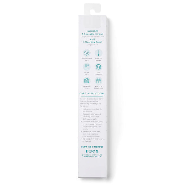 Swig Life Bride to Be + Silver Glitter Reusable Straw Set