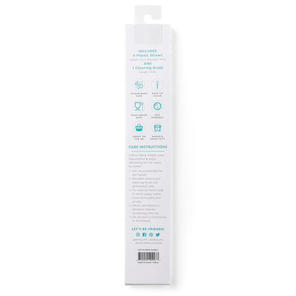 Swig Life Confetti + Pink Reusable Straw Set