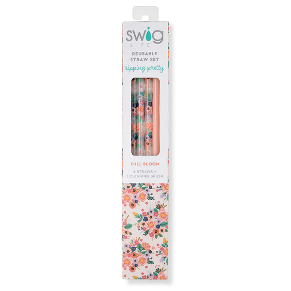 Swig Life Full Bloom Reusable Straw Set