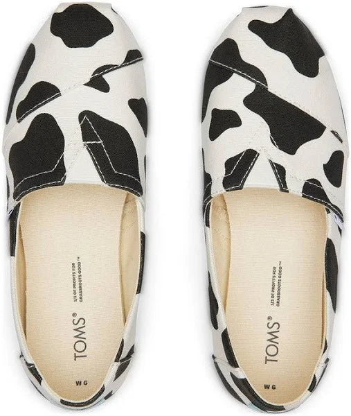 Toms Cow Print Alpargata Slip-on Shoes
