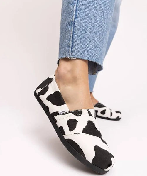 Toms Cow Print Alpargata Slip-on Shoes