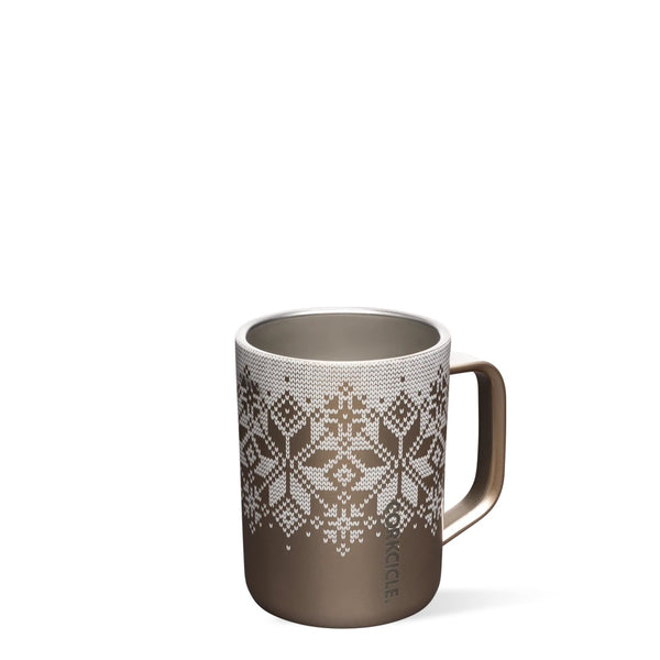 16 oz. Fairisle Gold Corkcicle Coffee Mug