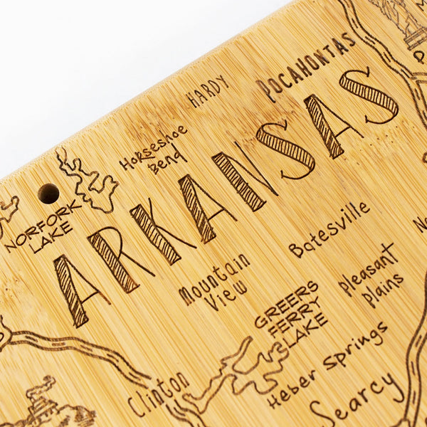 Arkansas Map Cutting and Serving Board