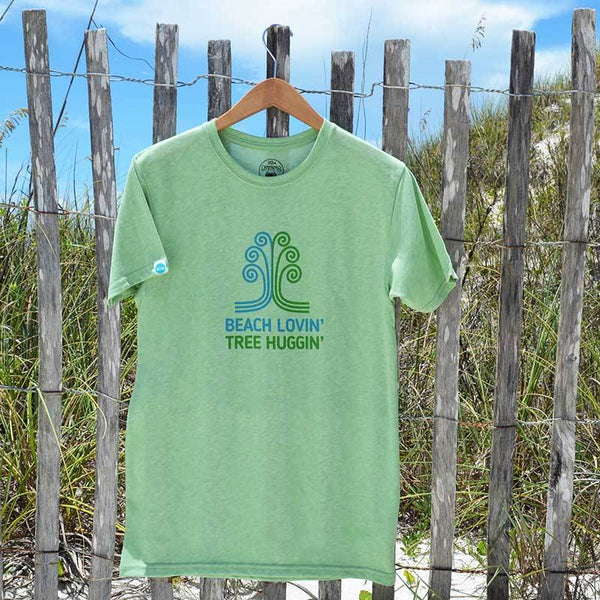 Beach Lovin' Tree Huggin' Recycled Tee Green