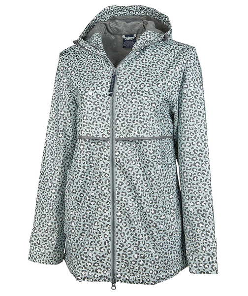 Charles River New Englander Grey Snow Leopard Jacket
