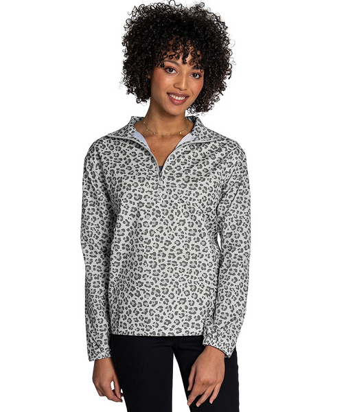 Charles River Beacon Lightweight Leopard Print Pullover
