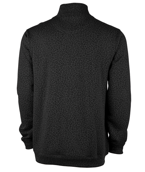 Charles River Black Leopard Crosswind 1/4 Zip Sweatshirt