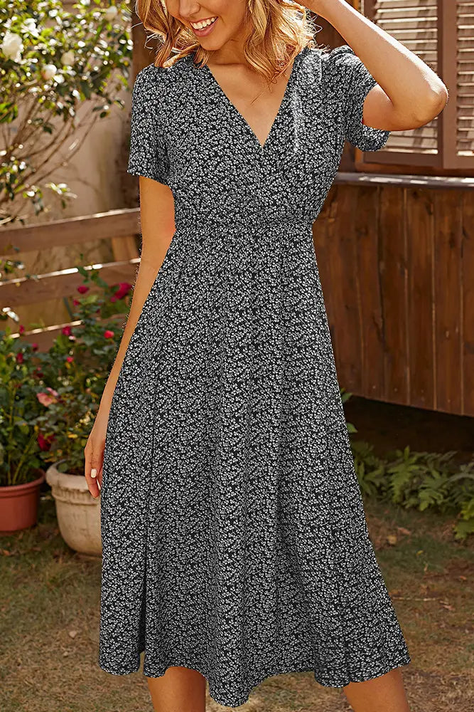Flowy Floral A-Line Dress Bellis Boutique Flowy Floral A-Line Dress Bellis Boutique