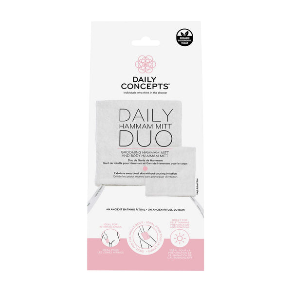 Daily Concepts Daily Hammam Mitt Duo