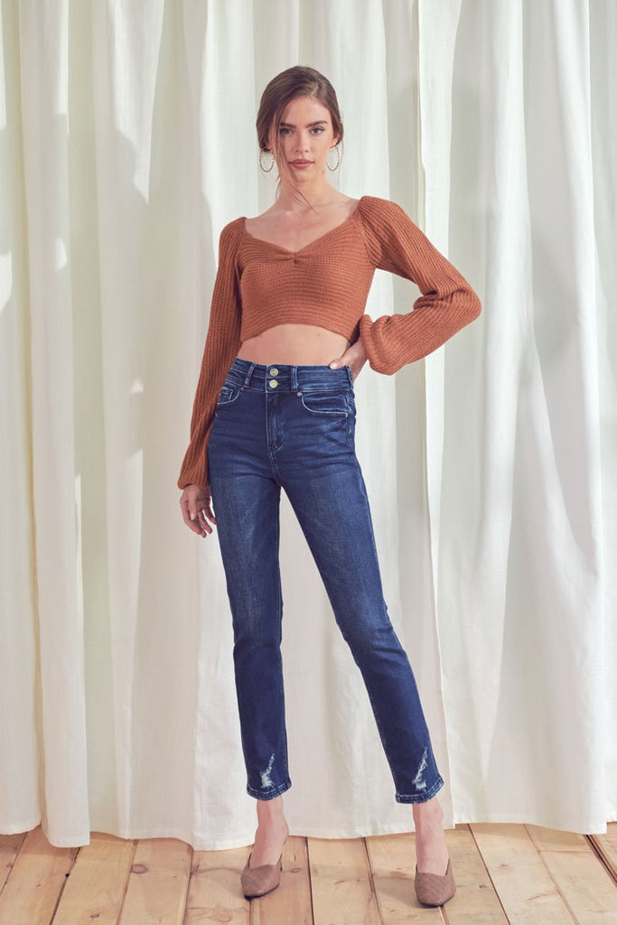 KanCan High-Rise Ankle Jeans