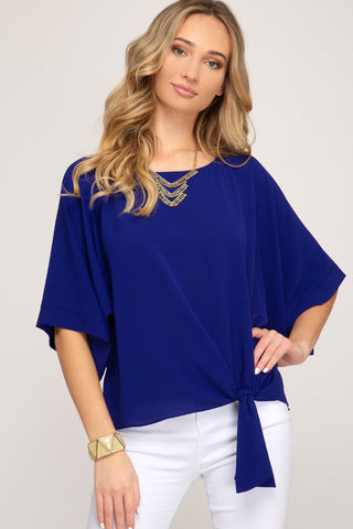 Kimono Sleeve Woven Top with Side Tie Detail – Bellis Boutique