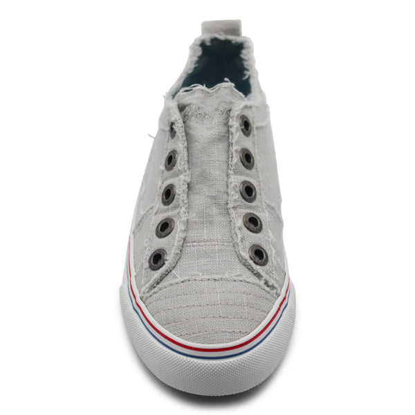 Blowfish Play Frayed Canvas Sneakers Dirty Grey Smoked Linen