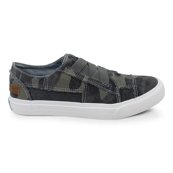 Blowfish Marley Frayed Canvas Sneakers Grey Camouflage