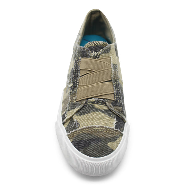 Blowfish Marley Frayed Canvas Sneakers Natural Camouflage
