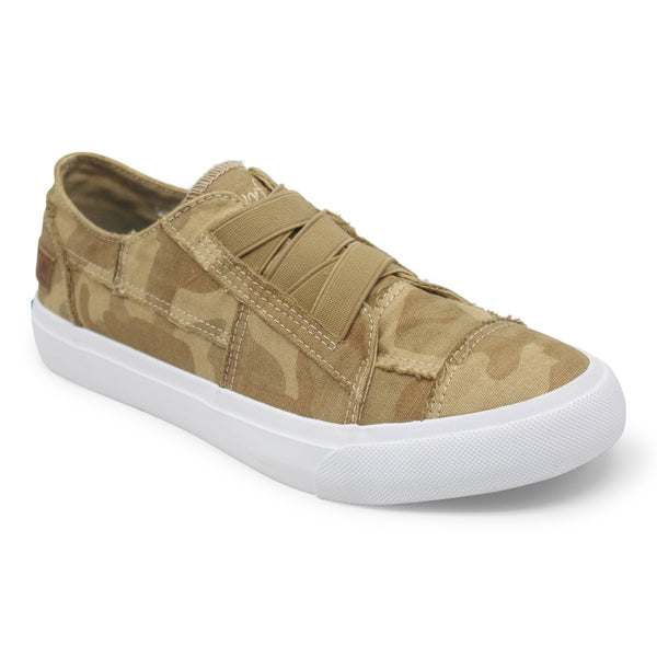 Blowfish Marley Frayed Canvas Sneakers Tannin Camouflage