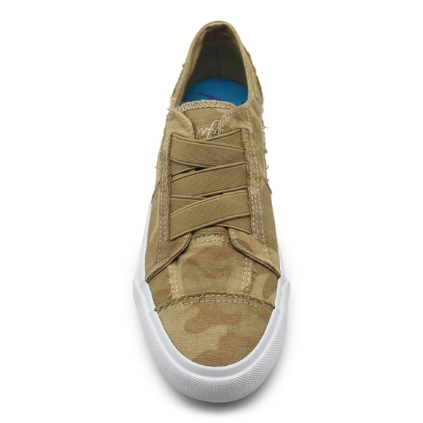 Blowfish Marley Frayed Canvas Sneakers Tannin Camouflage