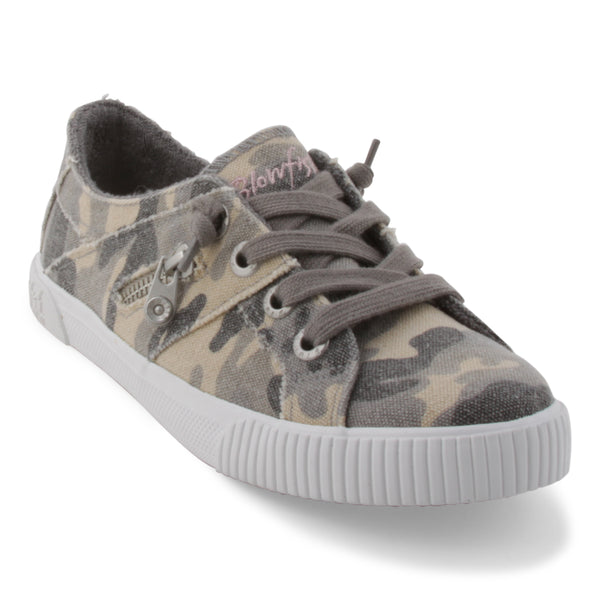 Blowfish Fruit Frayed Canvas Sneakers Grey Urban Camouflage