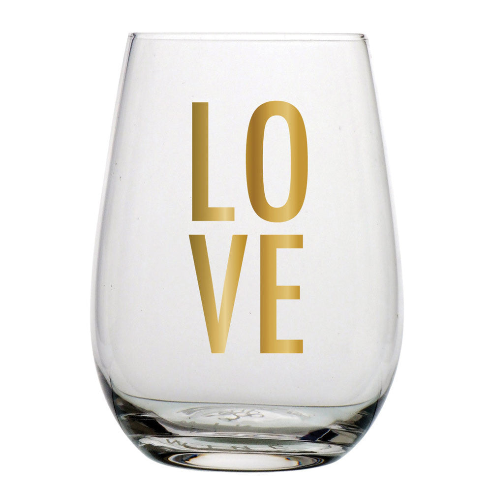 LOVE Stemless Wine Glass
