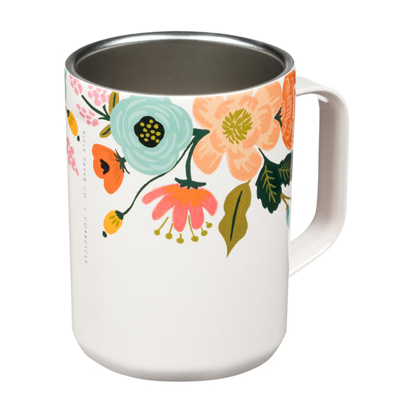 16 oz. Rifle Paper Cream Lively Floral Corkcicle Coffee Mug