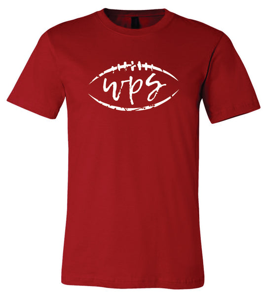 Bella + Canvas WPS Football Crew-Neck T-Shirt Canvas Red