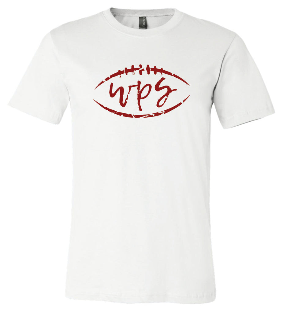 Bella + Canvas WPS Football Crew-Neck T-Shirt White